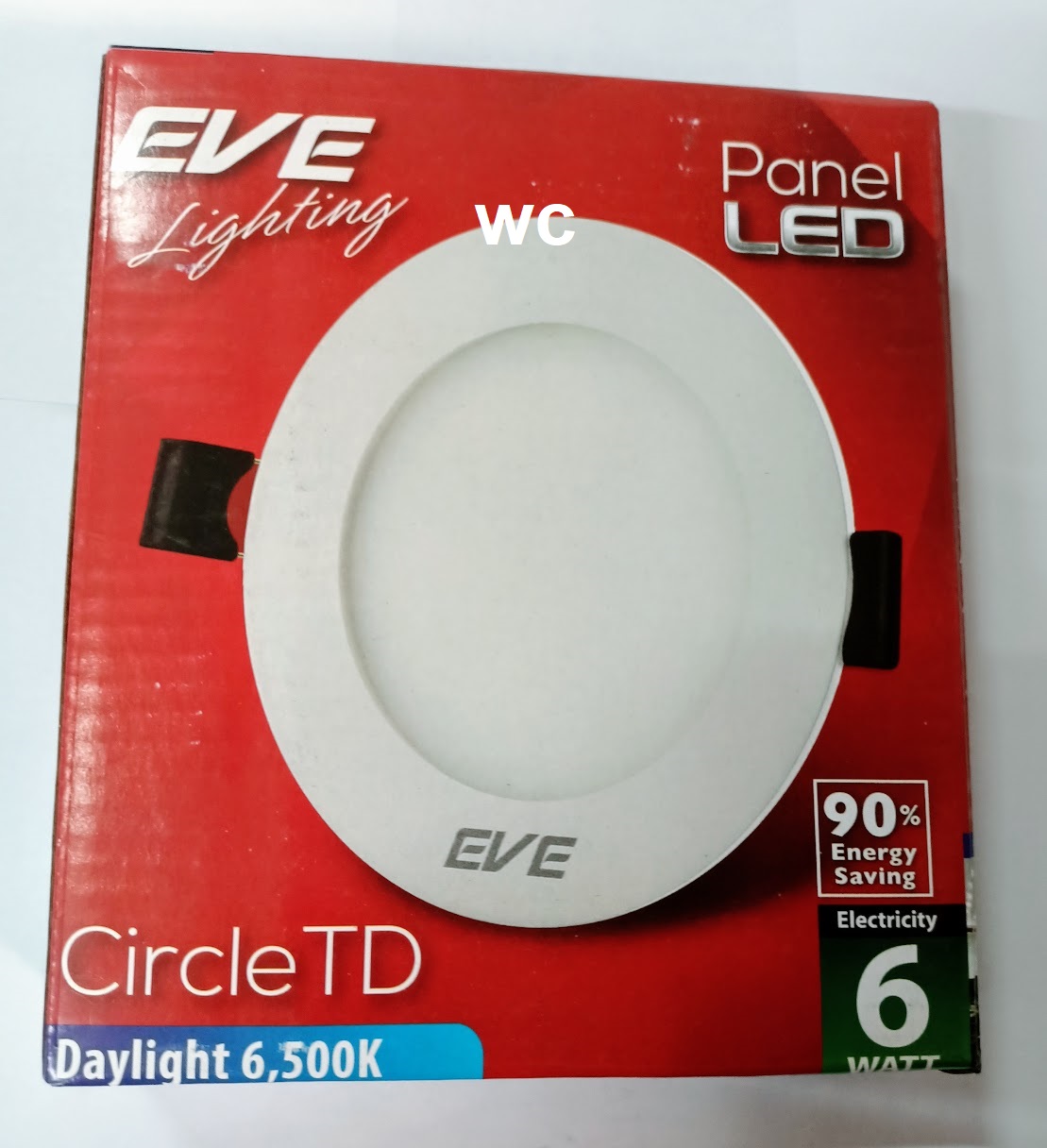 โคมดาวน์ไลท์หน้ากลม 4 นิ้ว LED 6 วัตต์ Daylight EVE LIGHTING รุ่น TD Panel Light 6W DL สีขาว หรือสีส้ม
