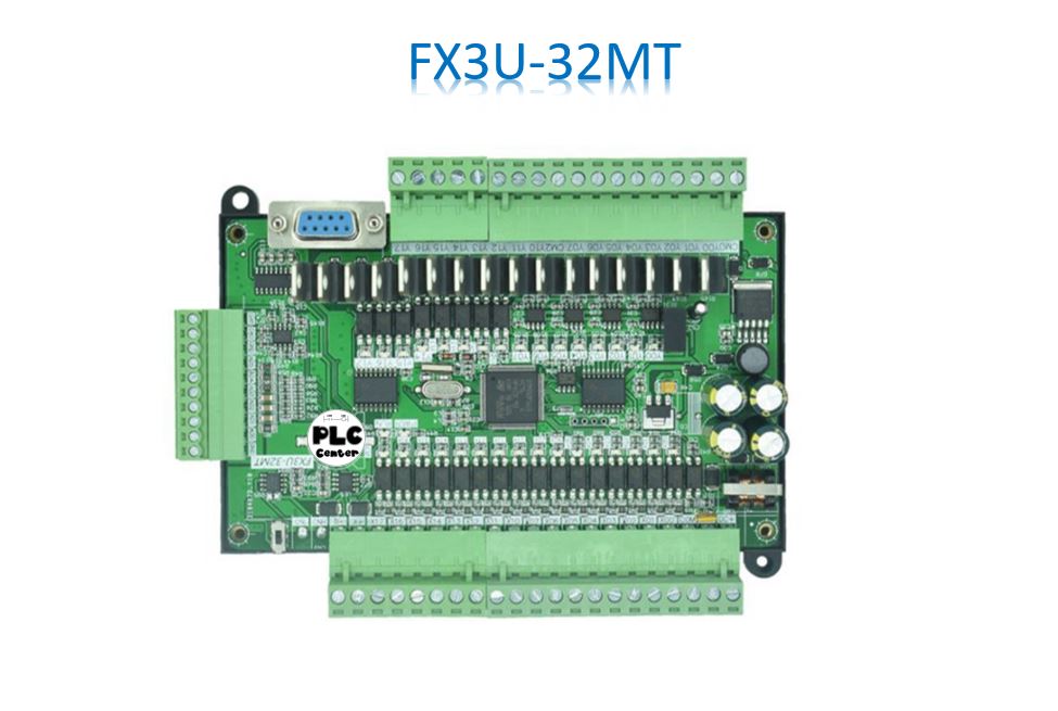 PLC BOARD FX3U-32MT+6AD+2DA+1RS485 (รุ่น TOP มีแบตเตอรี่ Backup)