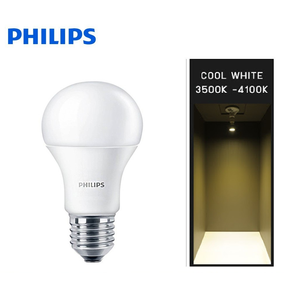 Philips หลอด LED Bulb 10W แสงขาว แสงคลูไวท์ แสงส้ม Daylight CoolWhite Warmwhite PHILIPS LED BULB A60 E27