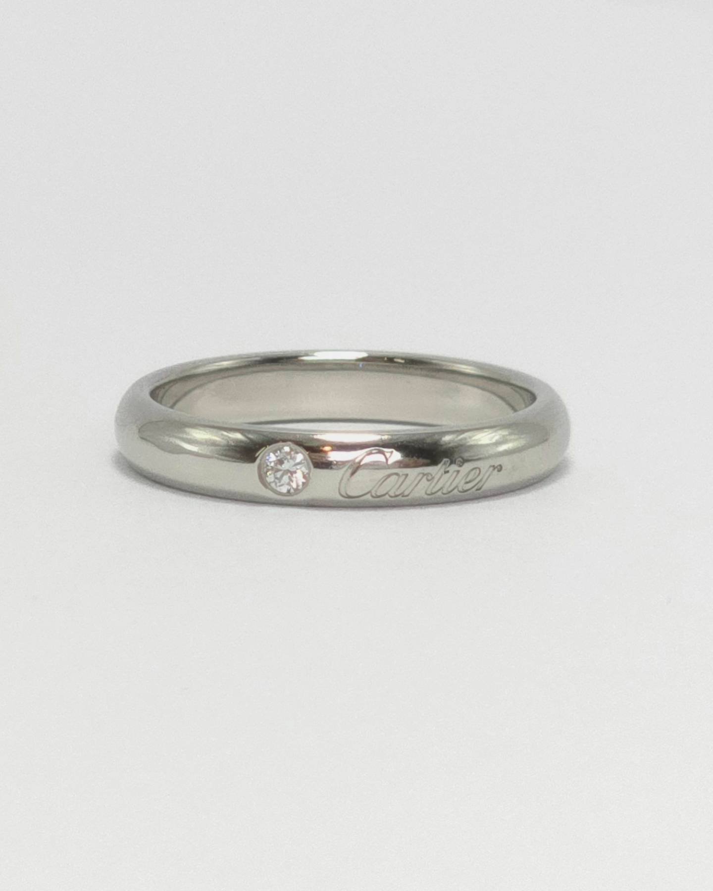 🚫ปิดการขาย(SoIdOut)🚫ประหยัดไป 77% แหวน Platinum PT950 คาร์เทียร์ รุ่น C de เพชร 1 เม็ด อุปกรณ์: การ์ด ซอง ปี 2021 สภาพสวย (ขัดชุบมาใหม่) ไซส์ 48 น้ำหนัก 4.02 กรัม ราคา 19,900.- (ออกShop86000บาท)