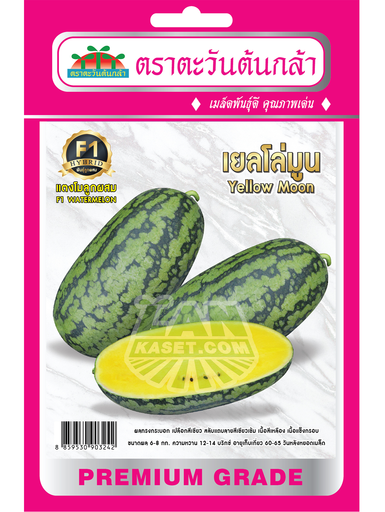 H51 เมล็ดพันธุ์แตงโมลูกผสม เยลโล่มูน