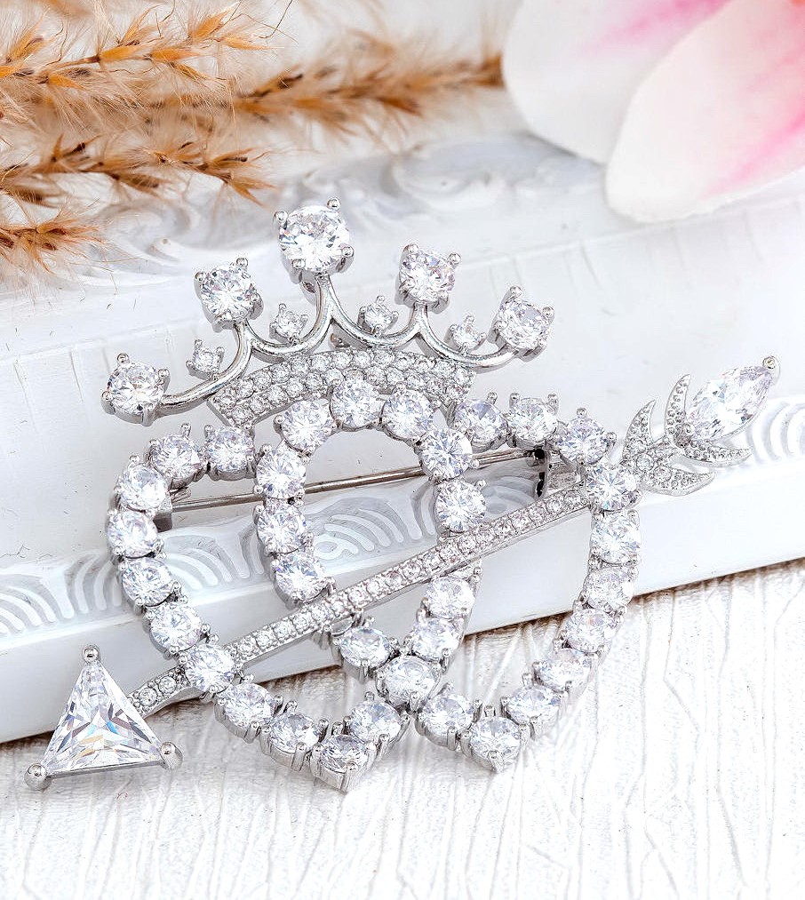 DIAMOND BROOCH 18K WHITE GOLD เข็มกลัดเพชร ทอง 18K Pre-order
