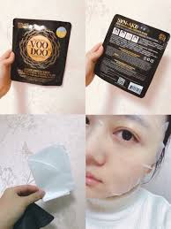 Voodoo Amezon booster white silk whitening essence mask 25 กรัม X 10 ซอง มาส์กหน้าวูดู อเมซอน
