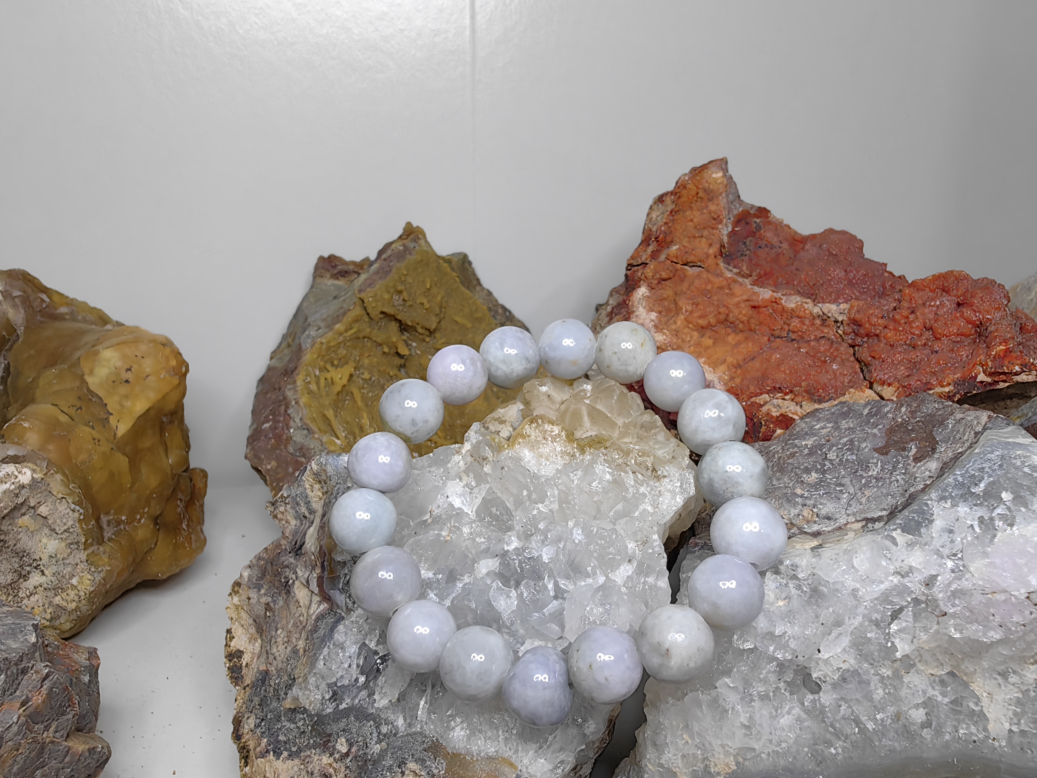 Burmese Jadeite Bracelets Round 10mm. กำไลข้อมือหยกพม่า กลม 10 mm. Free Size