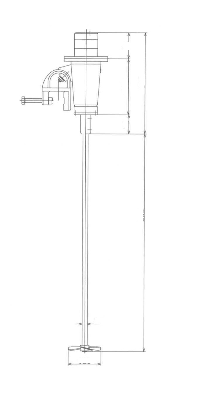 เครื่องกวนลม ( Agitator air motors ) ผสม เคมี สี และ ของเหลว ขนาด 0.93 Hp. 3000 rpm