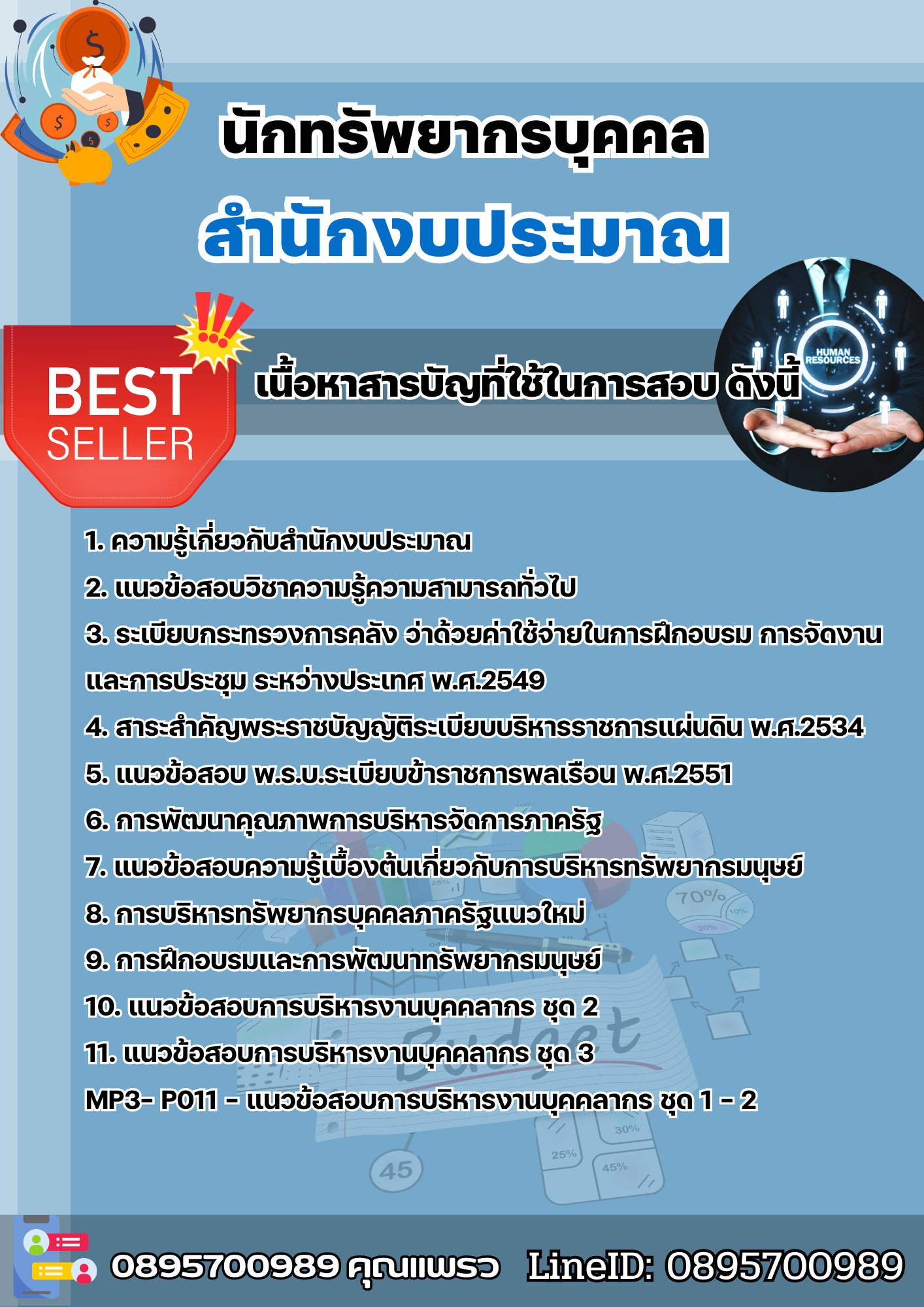แนวข้อสอบนักทรัพยากรบุคคล สำนักงบประมาณ 2568