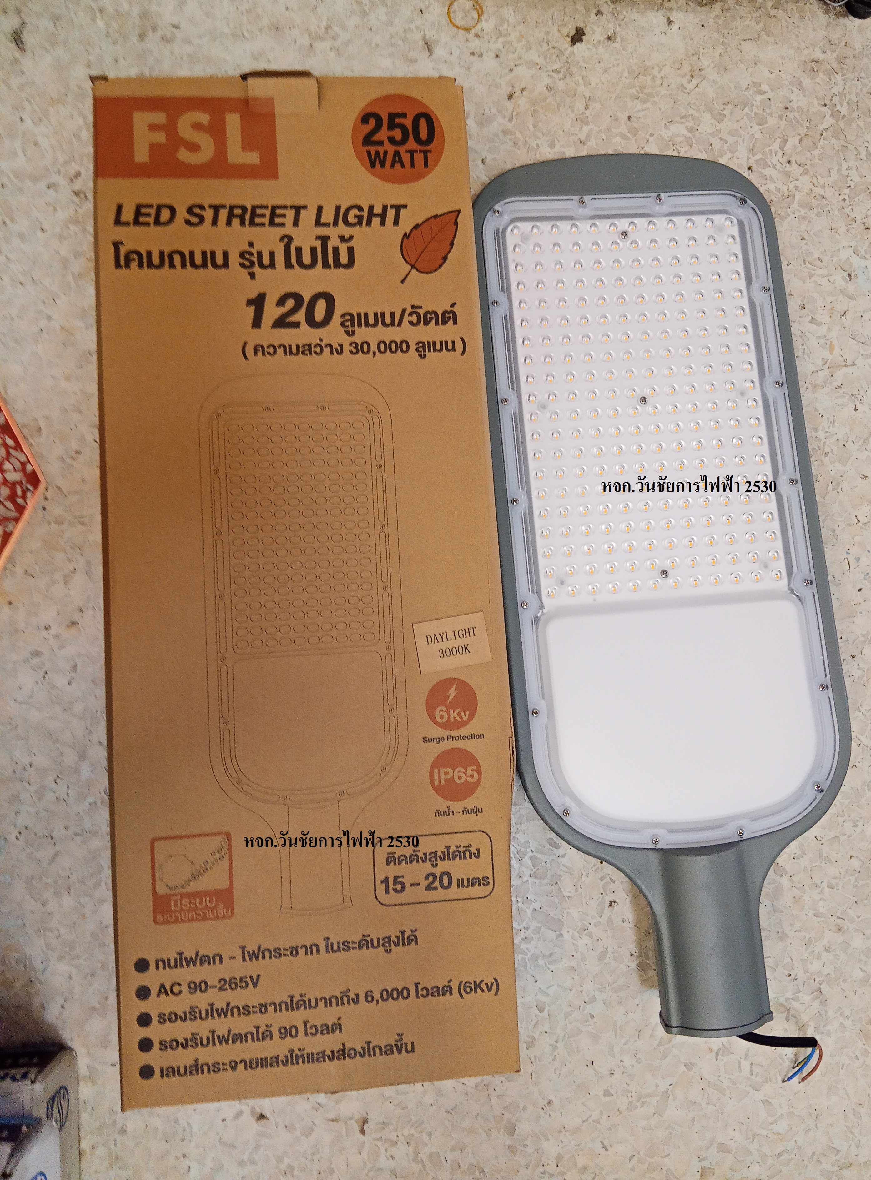 FSL โคมไฟถนน LED Street Light รุ่น LEAF 250W แสงขาว สีเดย์ไลท์