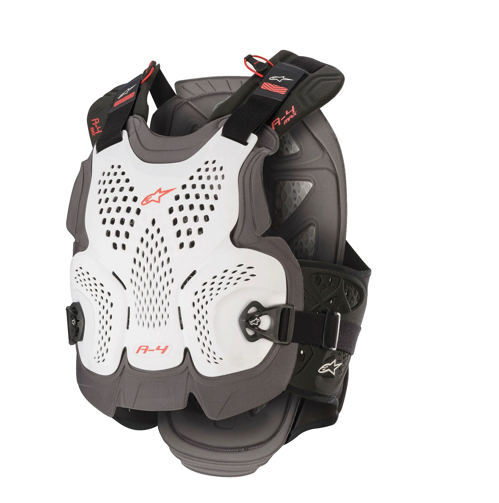 Alpinestars A-4 MAX CHEST PROTECTOR (WHITE ANTHRACITE RED)