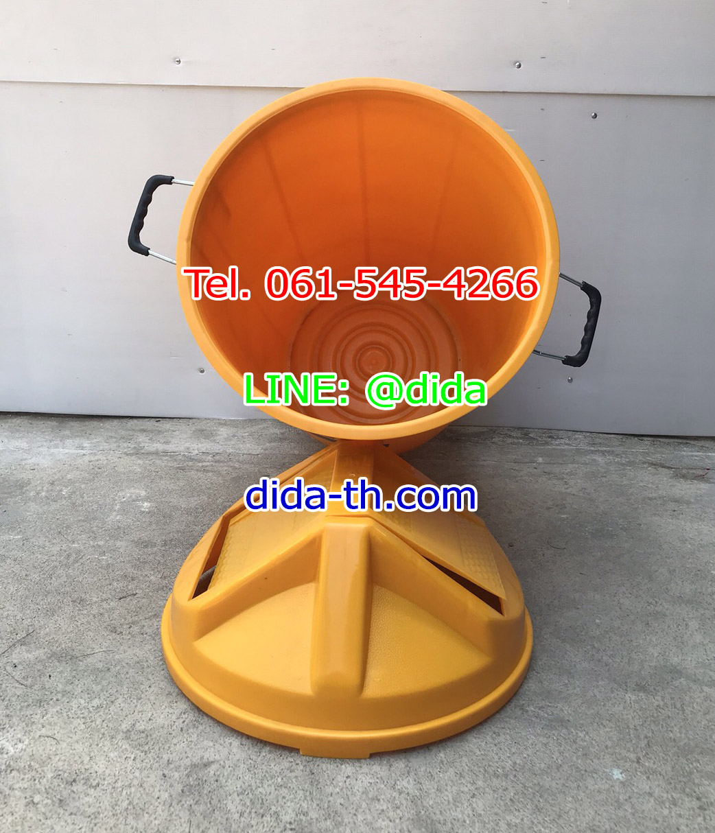 ถังขยะ กทม. ทรงกลม ฝาแกว่ง 100 ลิตร