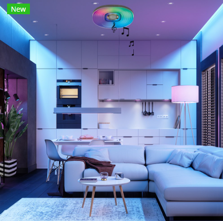 SHINING LED Smart Ceiling Lamp Bluetooth Speaker remote ขนาด 36W โคมไฟเพดาน เปลี่ยนสี และเปิดเพลงได้ เชื่อมต่อทางบลูทูธ