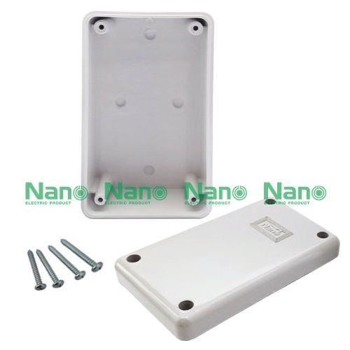 NANO กล่องกันน้ำพลาสติก บ๊อกกันน้ำ PVC ขนาด 2x4x2 นิ้ว รุ่น NANO-201W สีขาว