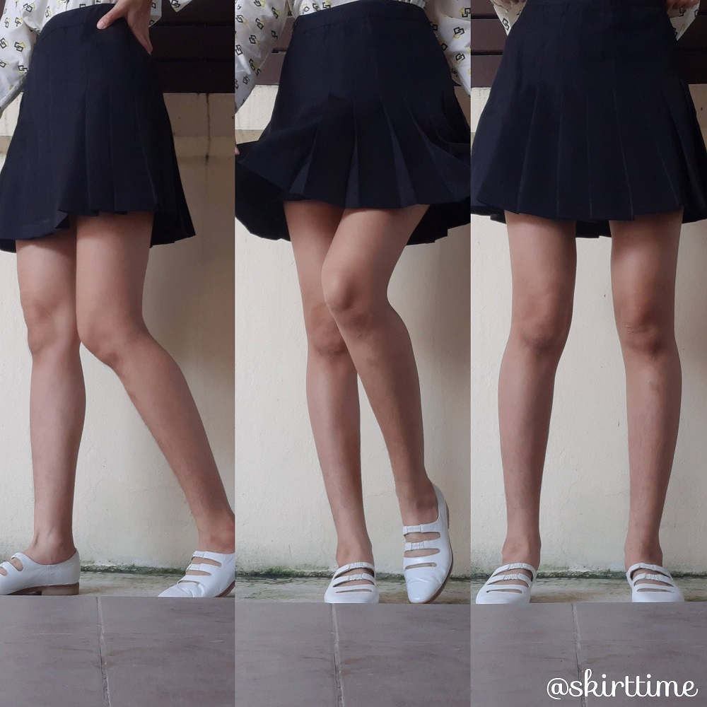 กระโปรงพลีทเทนนิสสีดำ