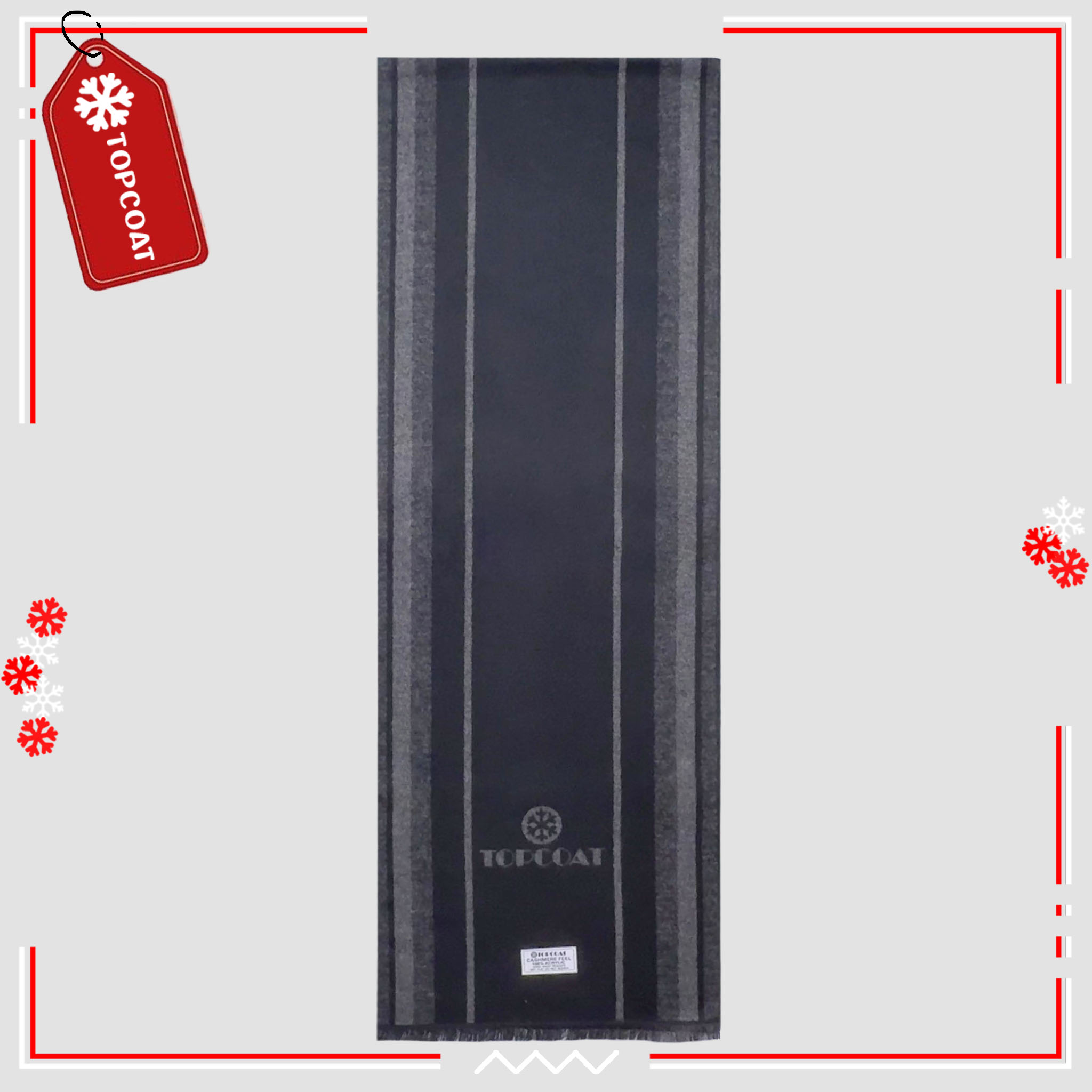 ผ้าพันคอกันหนาว (Classic Stripes) ผืนใหญ่น้ำหนักเบาสบาย ไม่คัน