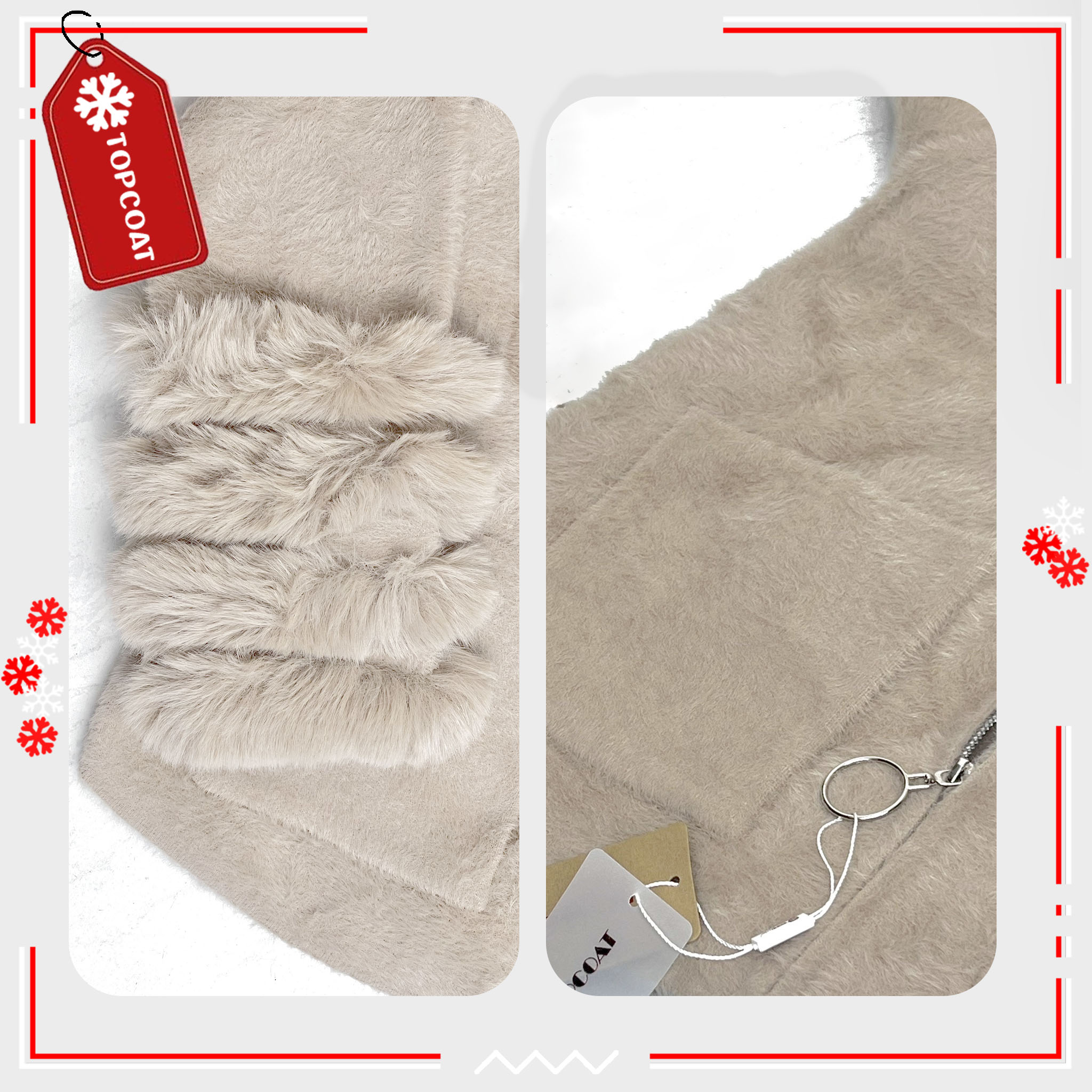 แจ็คเก็ตกันหนาวแขนเฟอร์ ปกเฟอร์สามารถถอดได้ ผ้านิ่ม ใส่สบาย ยืดหยุ่นสูง Freesize