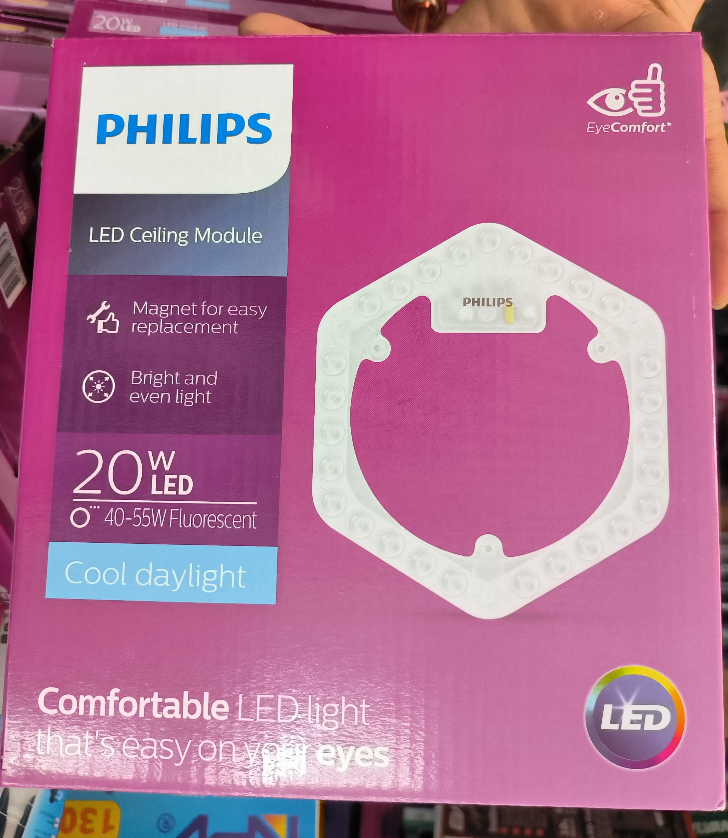 Philips แผงไฟโมดูล โคมเพดานกลม LED Ceiling Module Circle 14W 20W Daylight WARMWHITE แผงโคมซาลาเปาLED