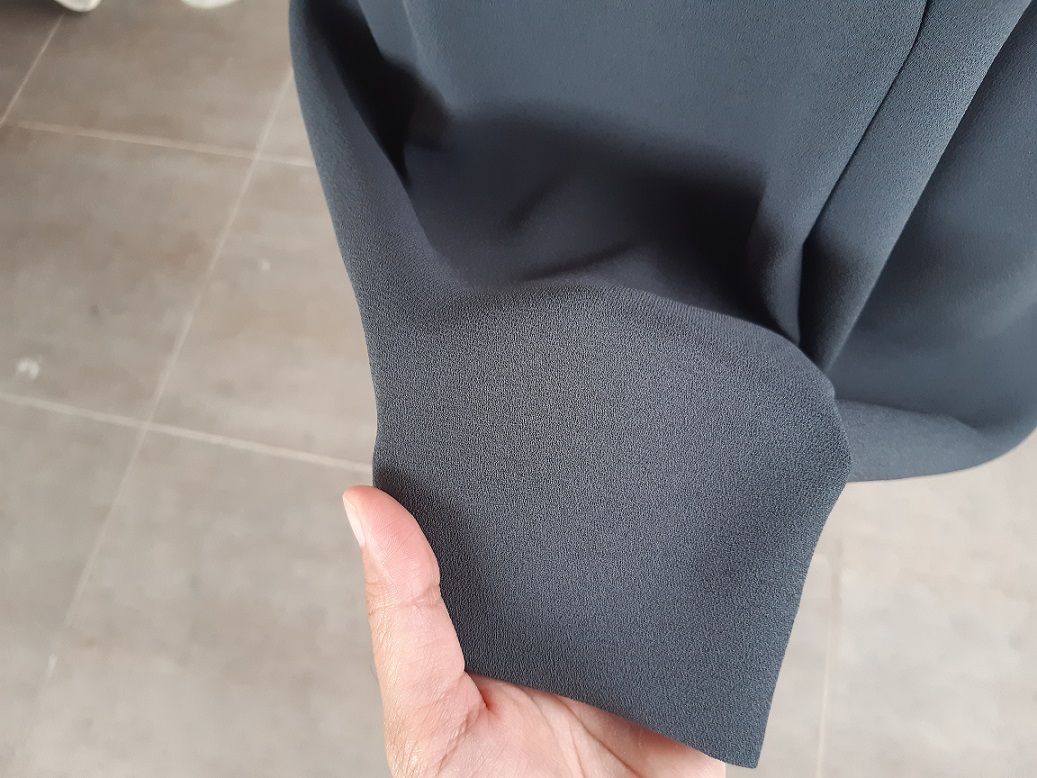 กระโปรงวินเทจทรงเอสีเทาเข้ม