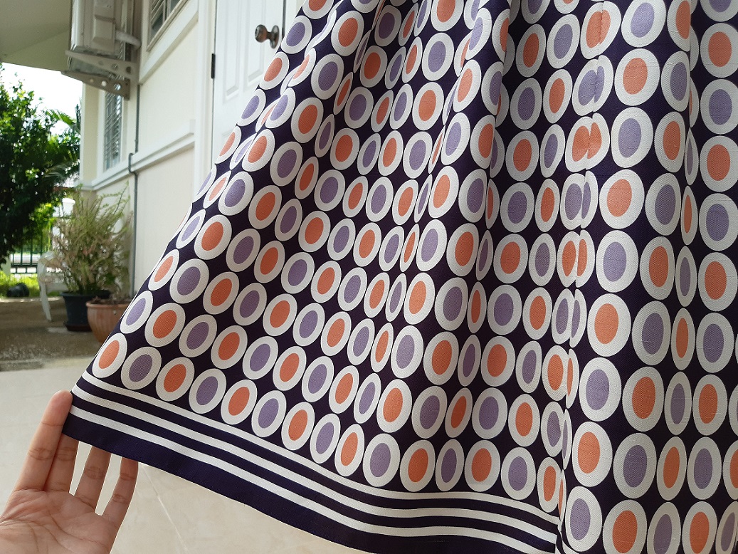 กระโปรงพลีทบานสีม่วง งานวินเทจ