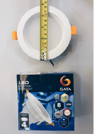 GATA โคมดาวไลท์ หน้ากลม ขนาด 8 วัตต์ แสงขาวและแสงส้ม ไม่มีรังสี ยูวี ประหยัดไฟได้มากถึง 80% รับประกันสินค้า 1 ปี