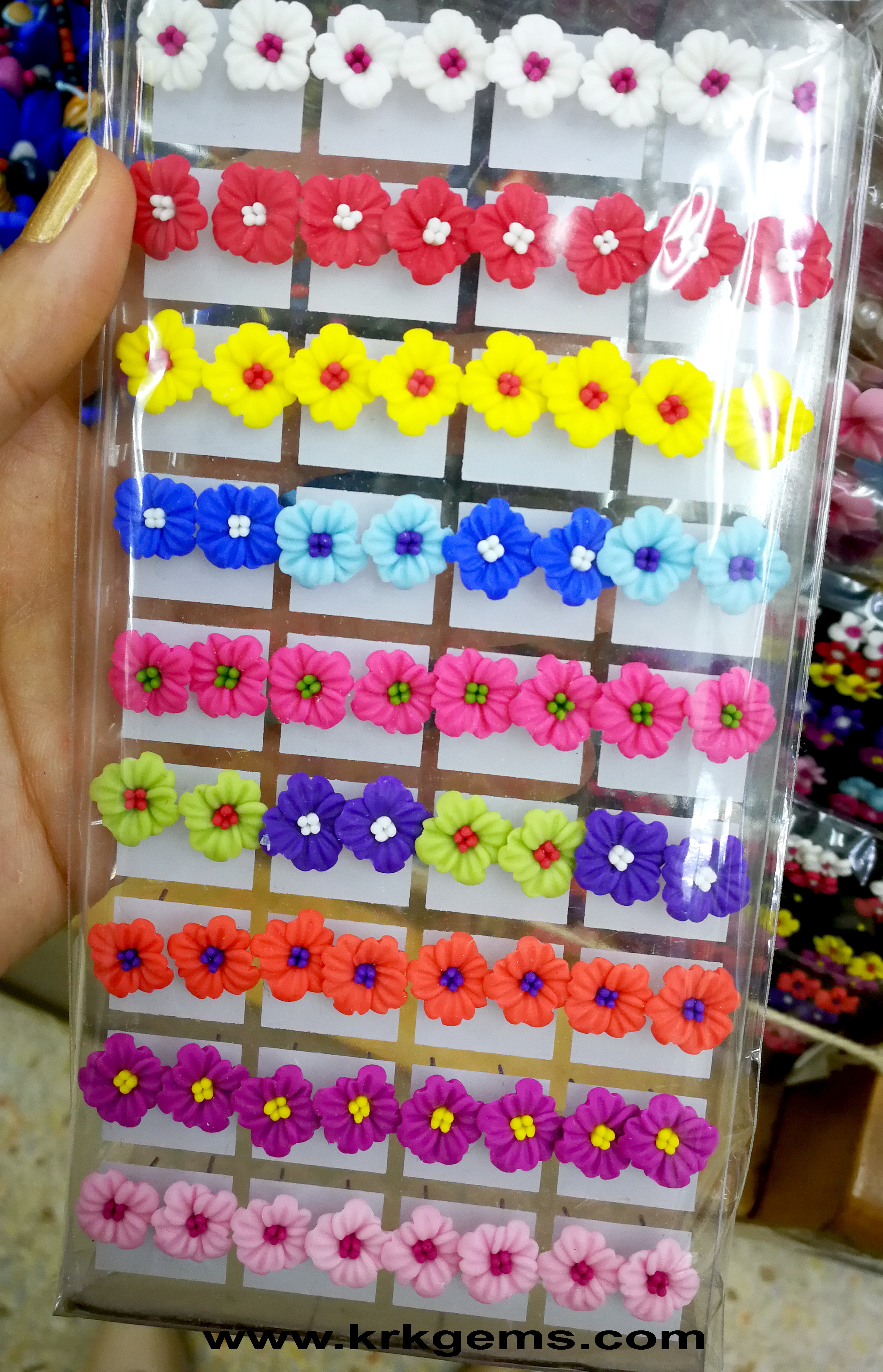 FLOWER HANDMADE CLAY EARRING