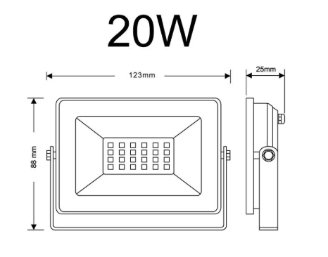 SHINING โคมไฟฟลัดไลท์ สปอตไลท์ภายนอก IP65 กันน้ำกันฝุ่น ขนาด 20,30,50 และ 100 วัตต์ แสงขาวและแสงส้ม