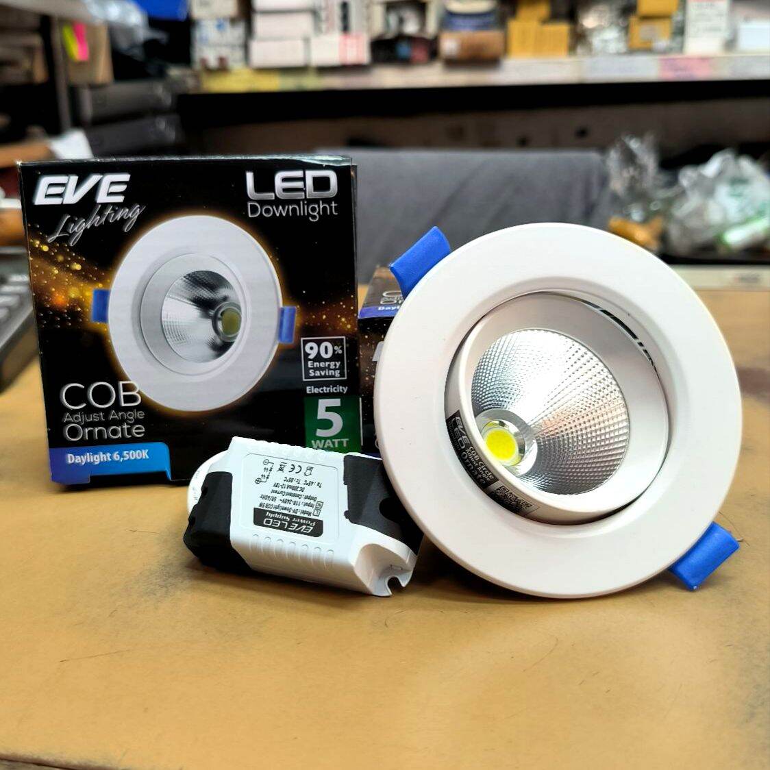 โคมดาวน์ไลท์ LED COB Ornate Daylight ปรับองศา Downlight แสงขาว 5W LED Downlight COB Adjust Angle