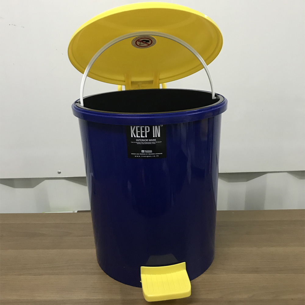 ถังขยะเท้าเหยียบ ทรงกลม 18 ลิตร