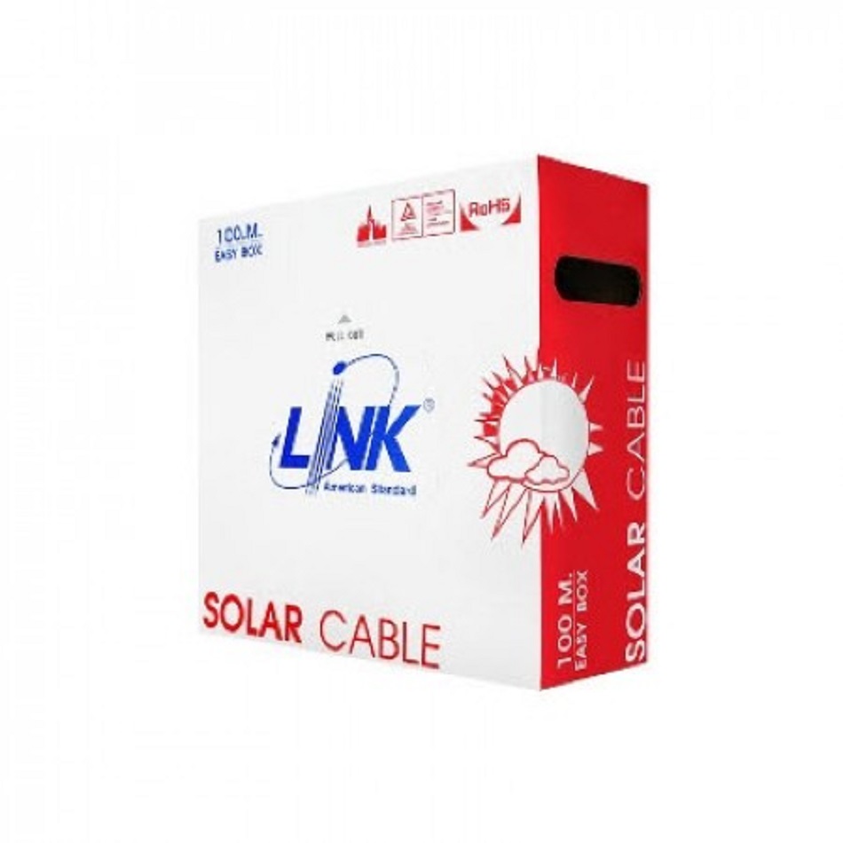 LINK สายไฟโซล่าเซล TUV Solar PV Cable 4 Sq.mm. (100 M) ยี่ห้อลิงค์ LINK (สีดำ) รุ่น CB-1040AR-1
