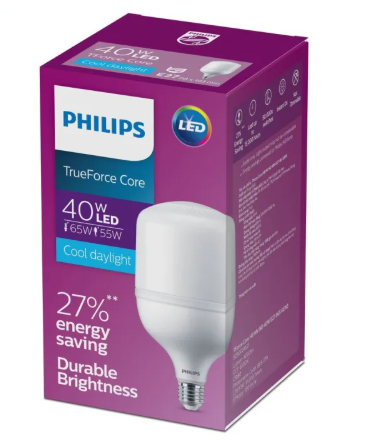 Philips TrueForce หลอดแอลอีดี LED แสงขาว หลอดไฟฟิลิปส์ ทรูฟอร์ช 40W 6500K