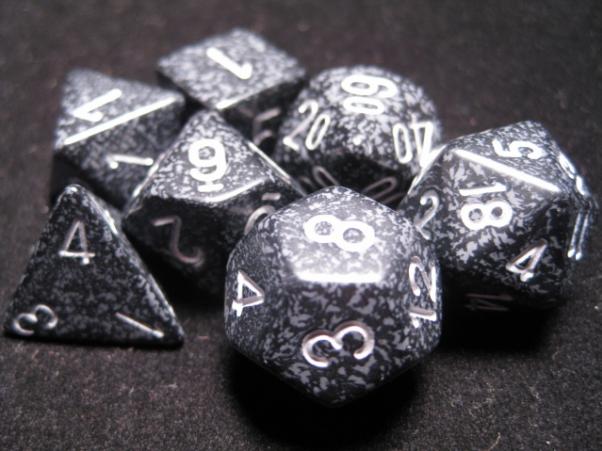 [ลูกเต๋า] Chessex: Ninja Poly 7-dice Cube