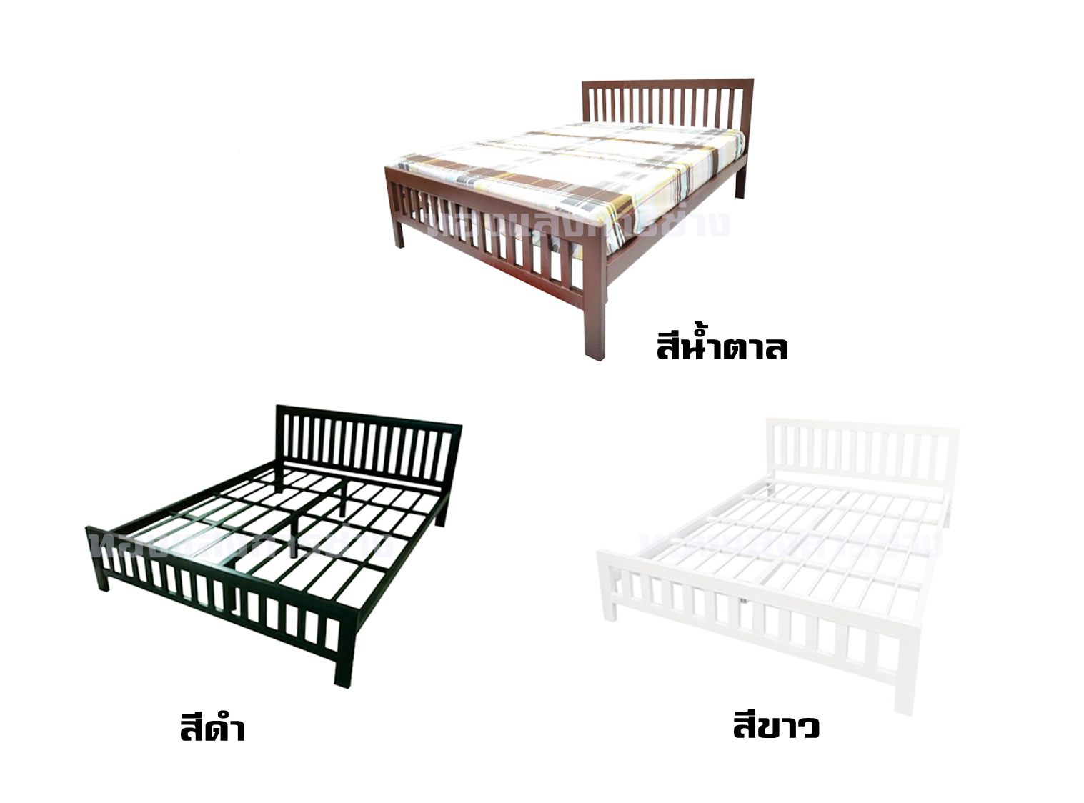 เตียงเหล็กกล่อง ขนาด 5 ฟุต รุ่น นิวเลดี้