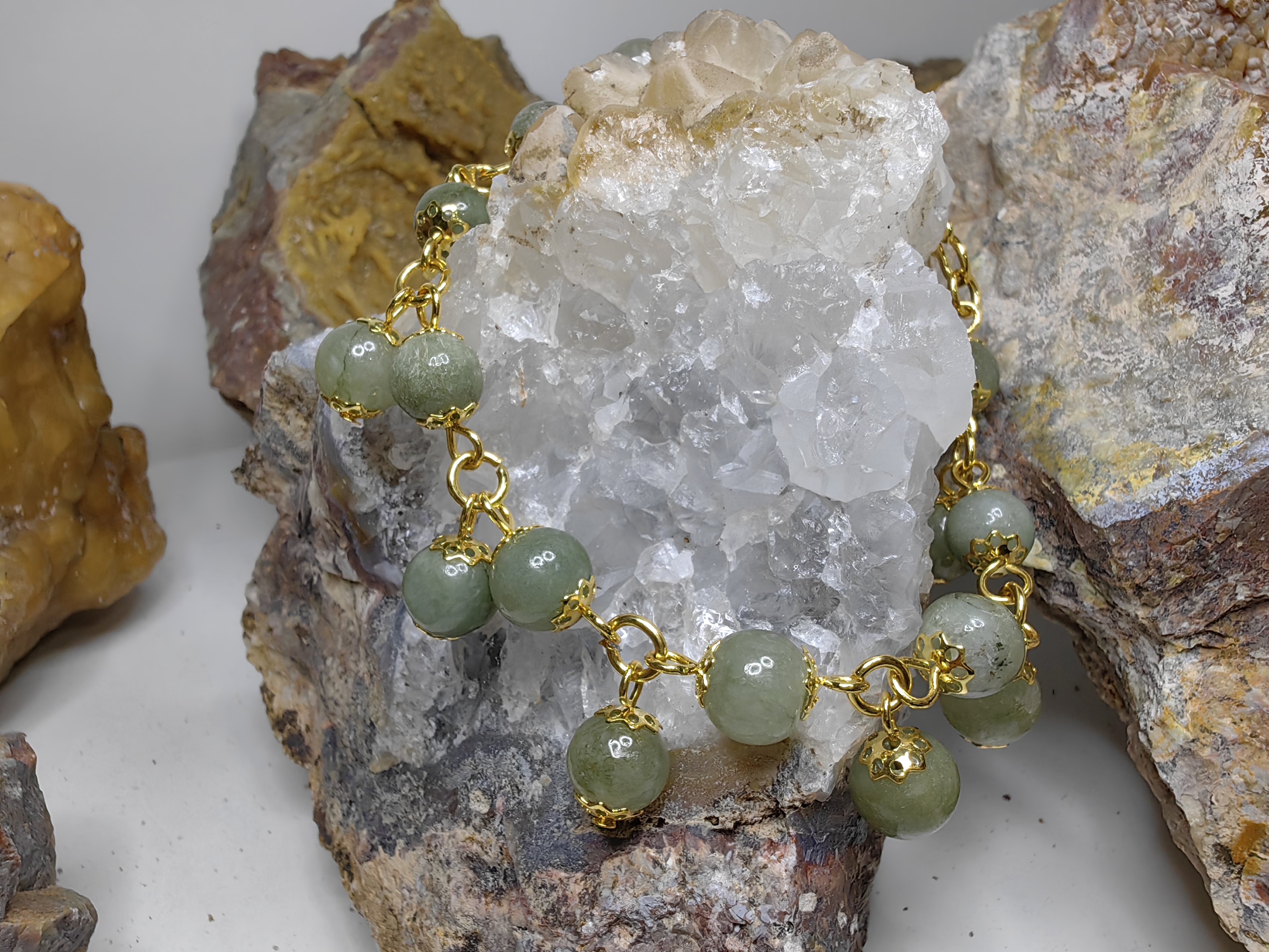 Burmese Jadeite Bracelets Gold Plated สร้อยข้อมือหยกเจไดต์พม่า ชุบทอง