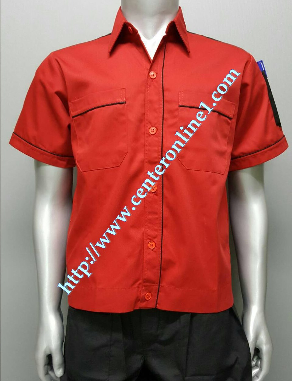 เสื้อ ยูนิฟอร์ม ผ้าคอมทวิว เสื้อช็อป เสื้อช่าง เสื้อทำงาน (M) จำนวน 5 ตัว
