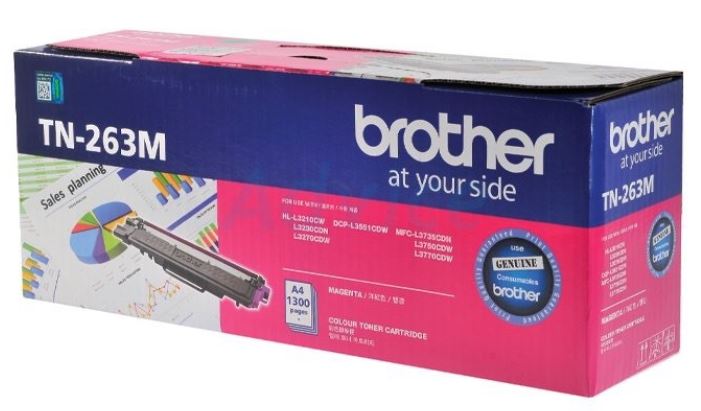 ตลับหมึกโทนเนอร์ ยี่ห้อ Brother รุ่น TN-263 ( MAGENTA ) ของแท้