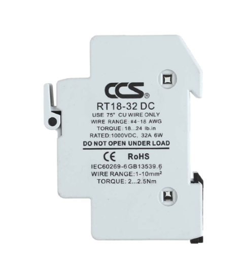 CCS ฐานฟิวส์ DC 1000V RT18-32 พร้อมลูกฟิวส์ 10A - 30A ขนาด 10x38 mm. Fuse Holder ฟิวส์กระบอก ฟิวส์ ตลับฟิวส์ ลูกฟิวส์ โซล่าเซลล์