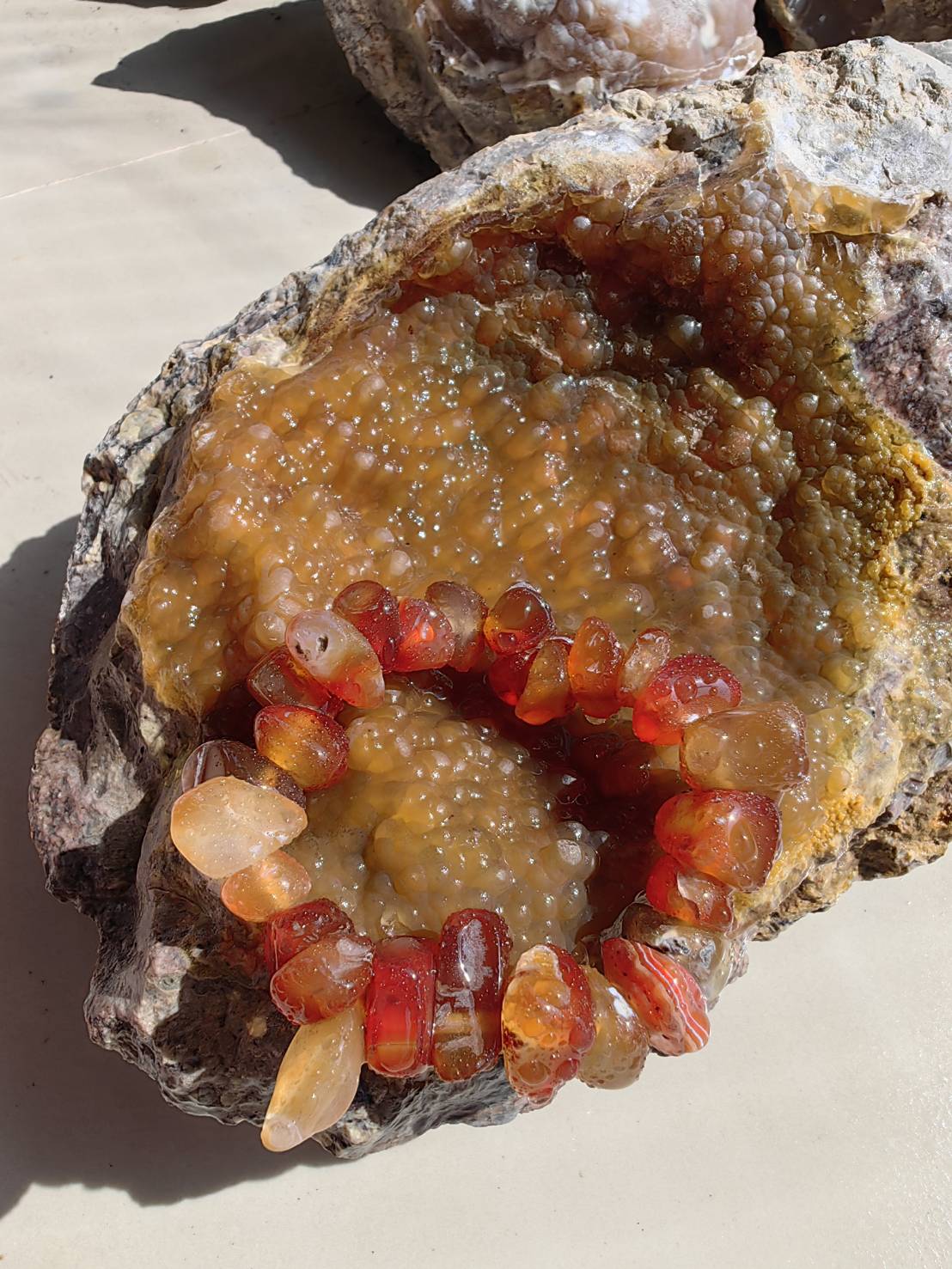 Carnelian Bracelets สร้อยข้อมือคาร์เนเลียน Size 15.00 cm. 290.00 ct