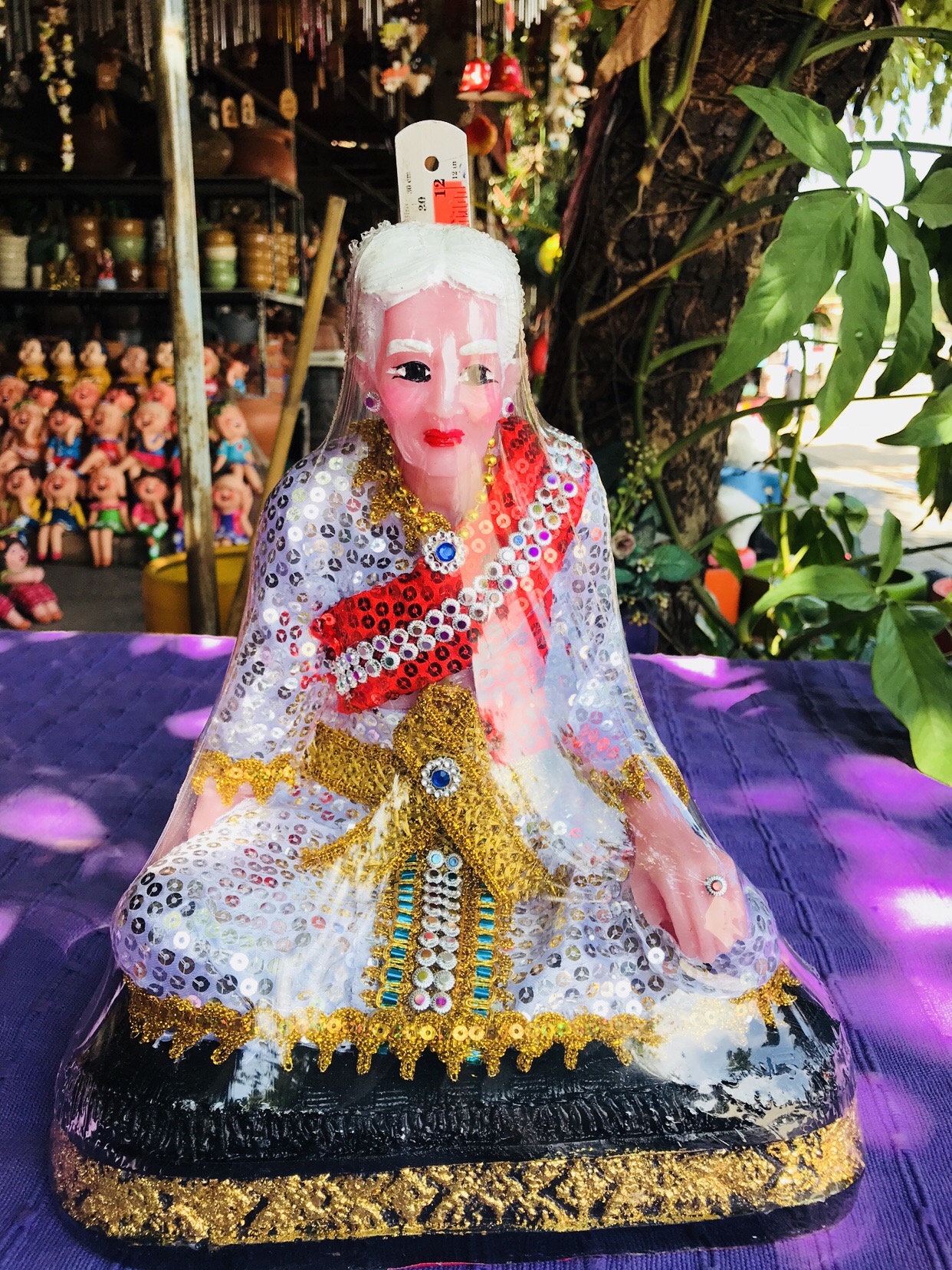 คู่ตายายเรซิ่นผ้าไทย15”