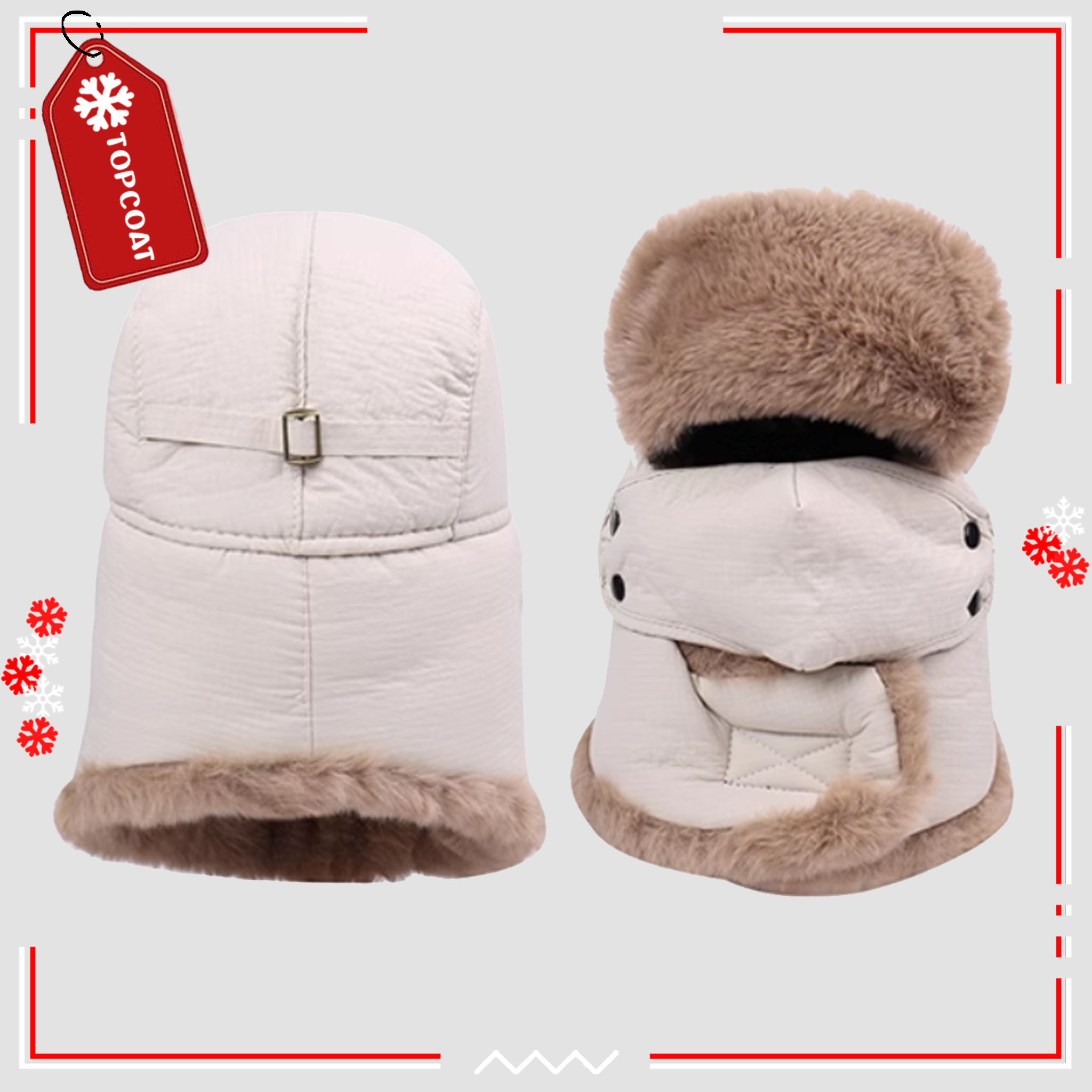 หมวกบอมเบอร์แบบมีเเมส บุขนหนานุ่ม กักเก็บความร้อนได้ดี ใส่เล่นสกีได้ อุณหภูมิ 0 ถึง -20 องศา