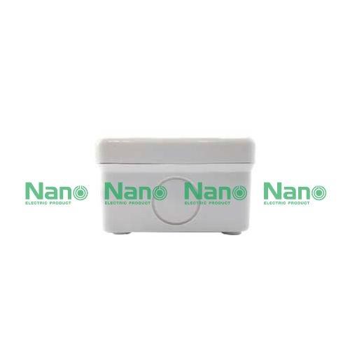 NANO กล่องกันน้ำพลาสติก บ๊อกกันน้ำ PVC ขนาด 2x4x2 นิ้ว รุ่น NANO-201W สีขาว