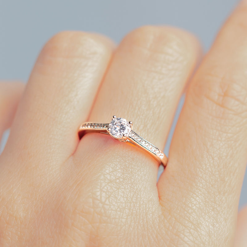 DIAMOND 18K YELLOW GOLD RING แหวน เพชร ทอง 18K Pre-order