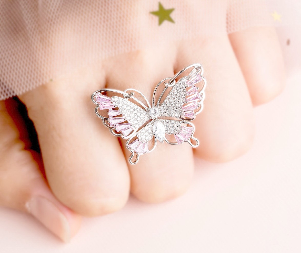 PINK SAPPHIRE DIAMOND 18K WHITE GOLD RING แหวน แซฟไฟร์สีชมพู เพชร ทอง 18K Pre-order