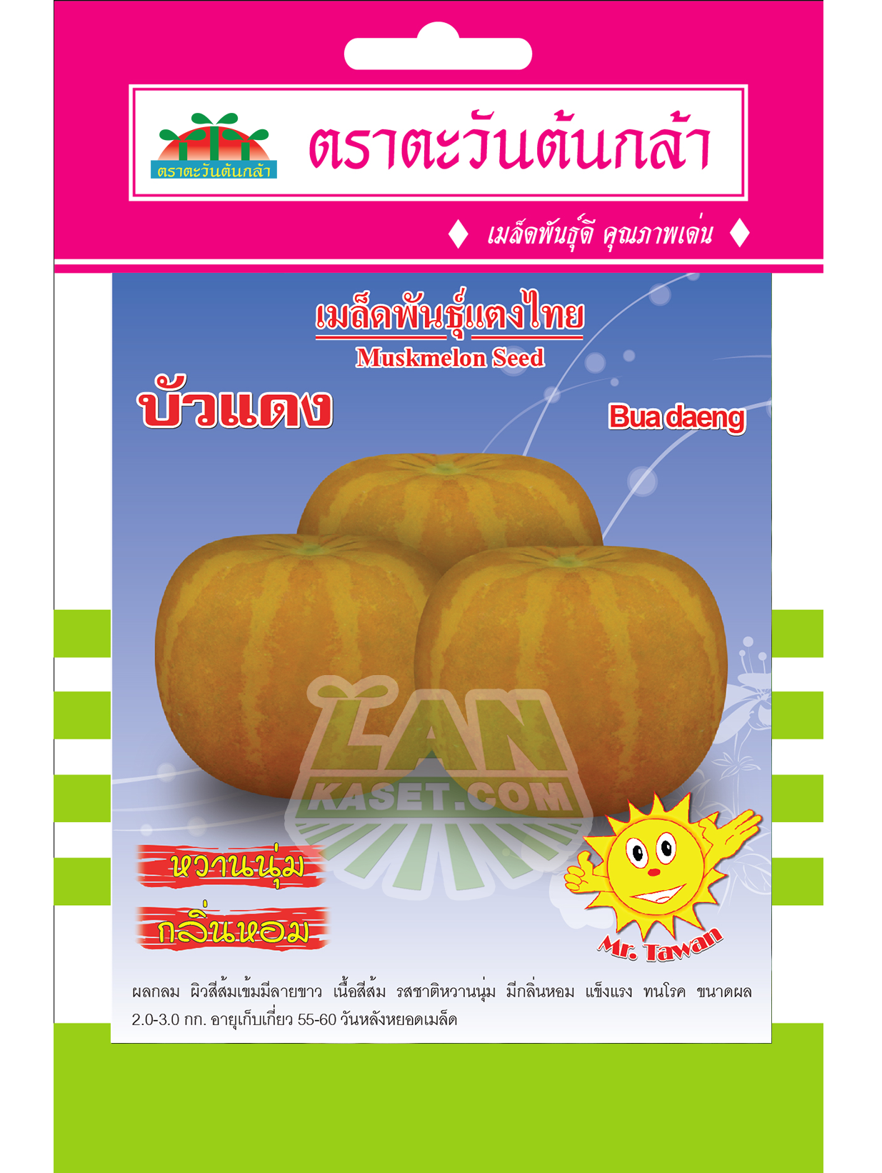 V61 เมล็ดพันธุ์แตงไทย บัวแดง