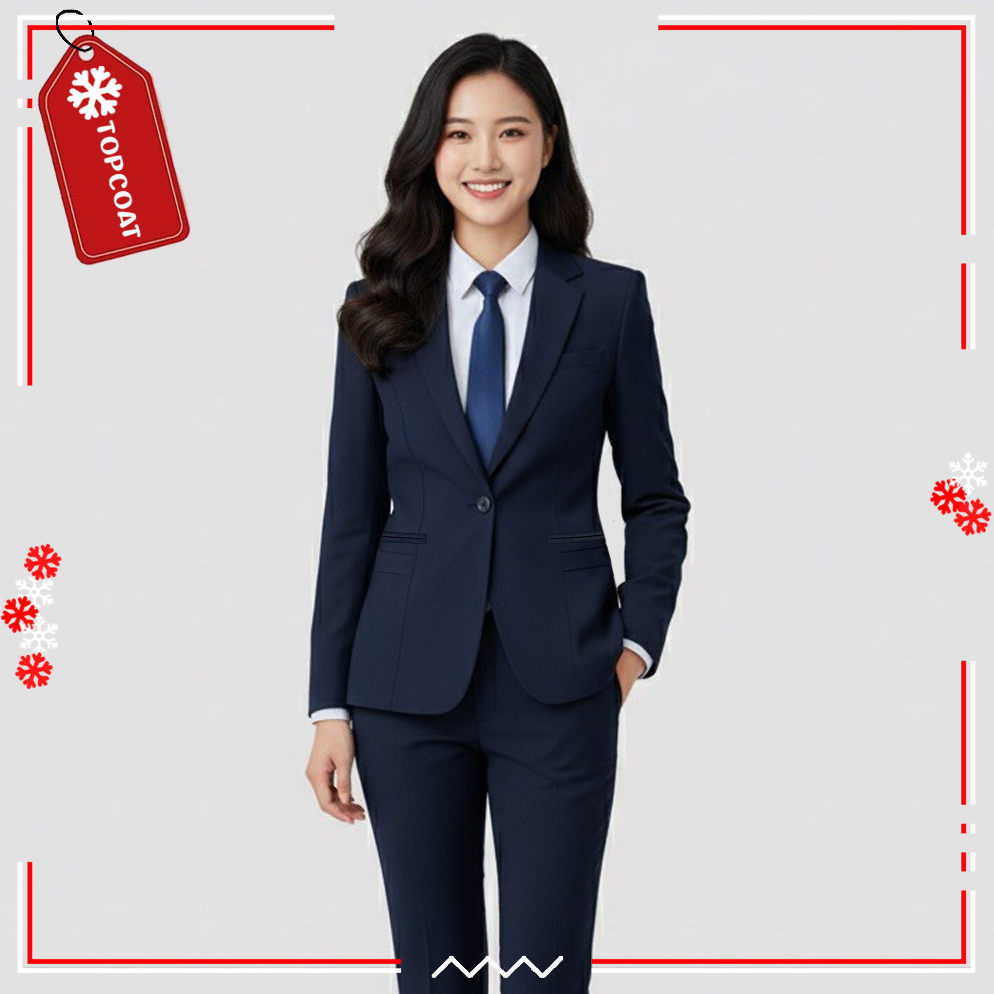 ชุดสูทเบลเซอร์เข้ารูป (Aurora Grace )พร้อมกางเกงขากระบอกเล็ก อยู่ทรง เทา กรม