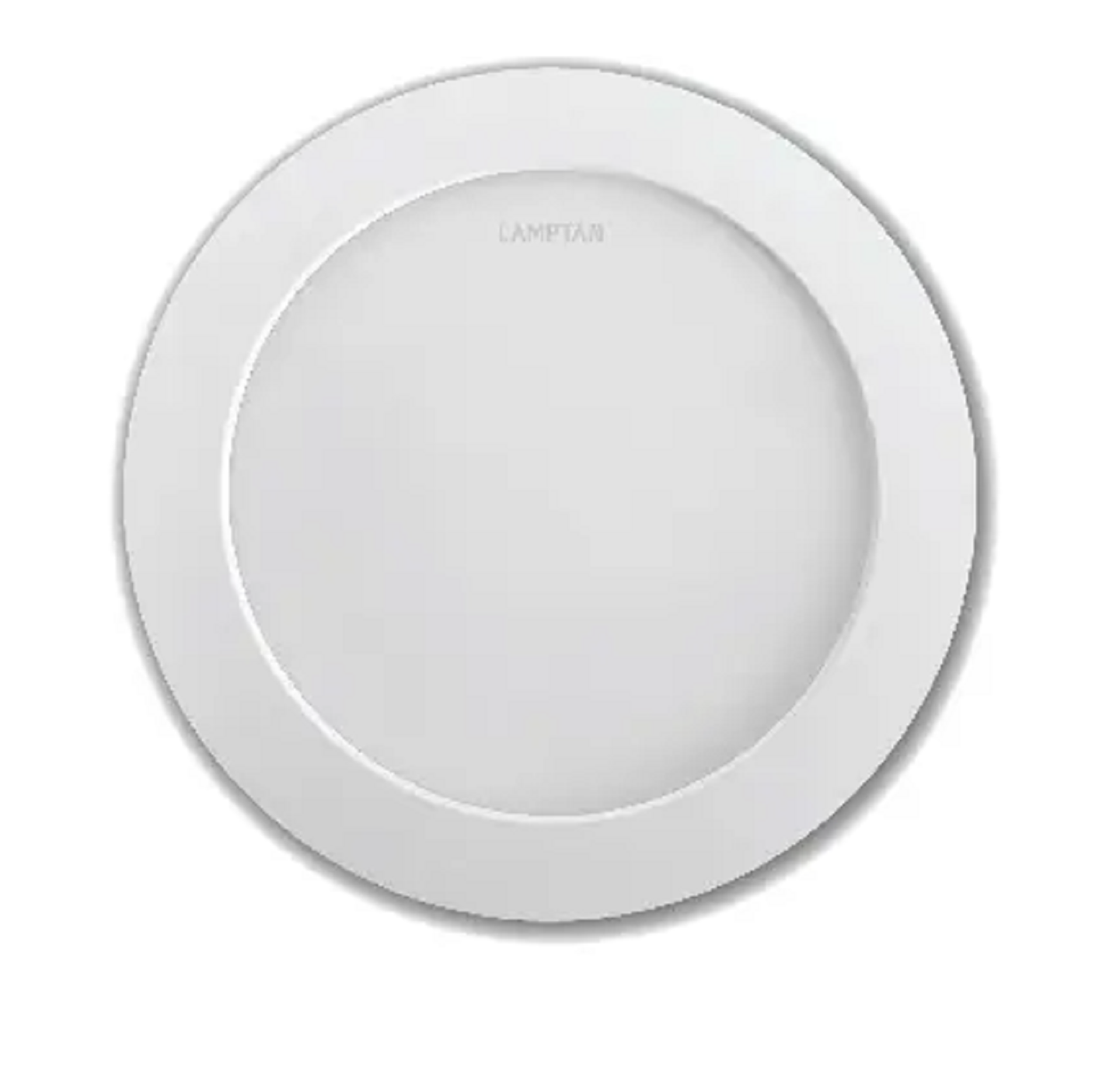 LAMPTAN โคมดาวน์ไลท์ ติดลอย 18W ขอบขาว แรมตั้น 8นิ้ว สีขาว รุ่น FIX LED ติดลอยหน้ากลม