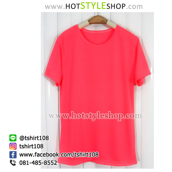 เสื้อยืดสีนีออนสะท้อนแสง ใส่ได้ทั้งชายและหญิง