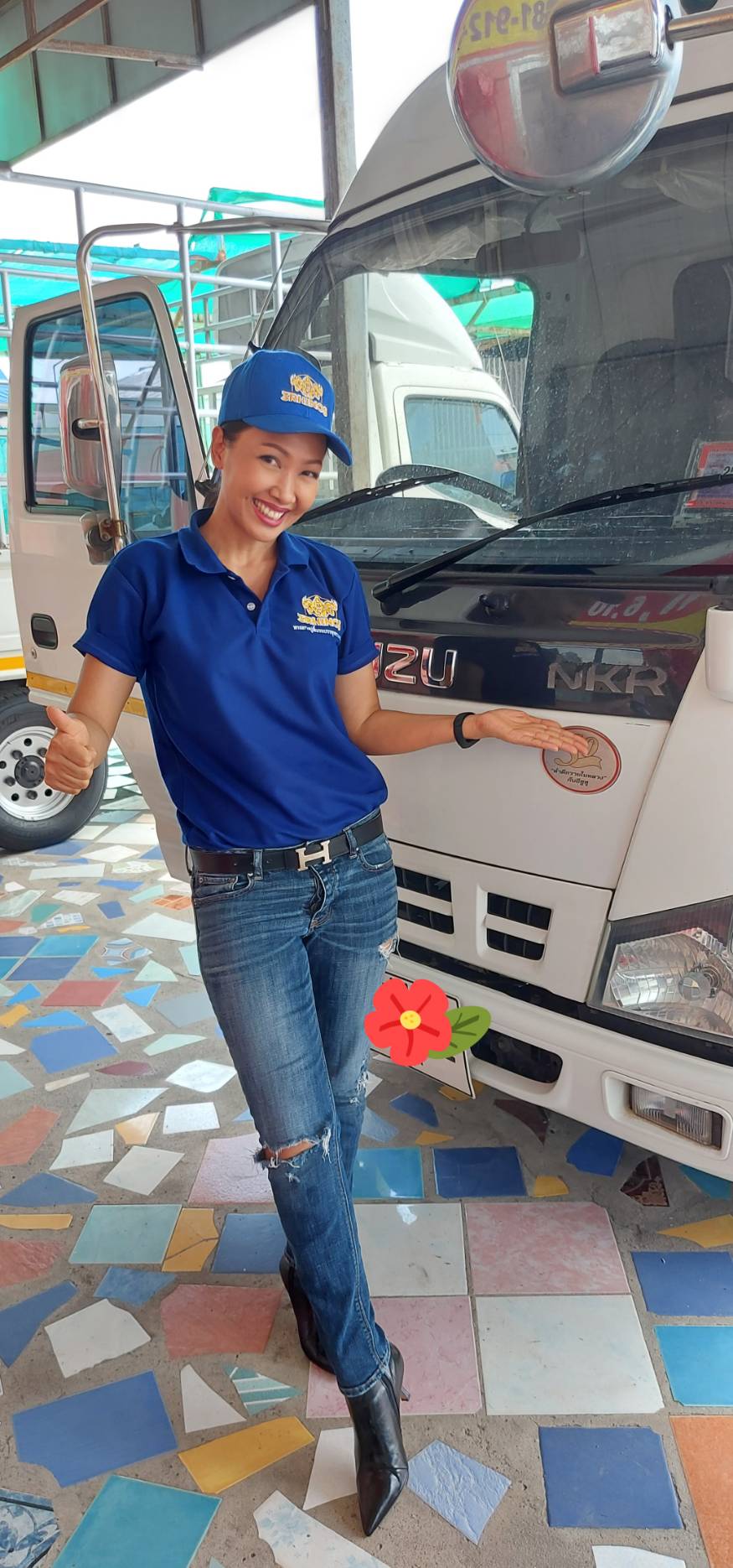 พรมยางปูพื้นรถบรรทุกอีซูซุรุ่นNKRตาเพชรหรือตาเฉียง