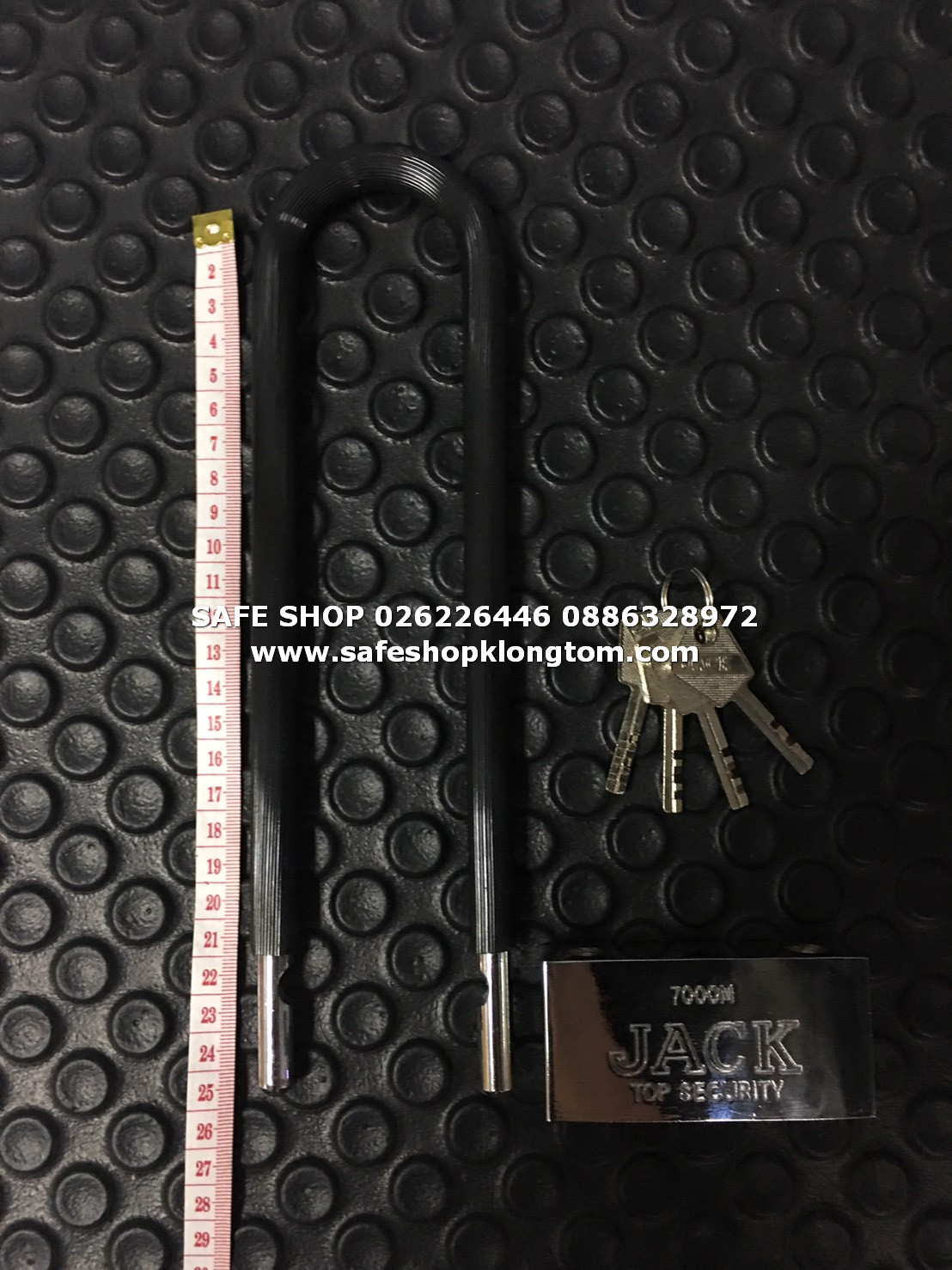 JACK 7000M ล็อคโช๊ค ล็อคล้อ รถมอเตอร์ไซค์ รถจักรยาน ล็อคเอนกประสงค์ ราคา 280บาท