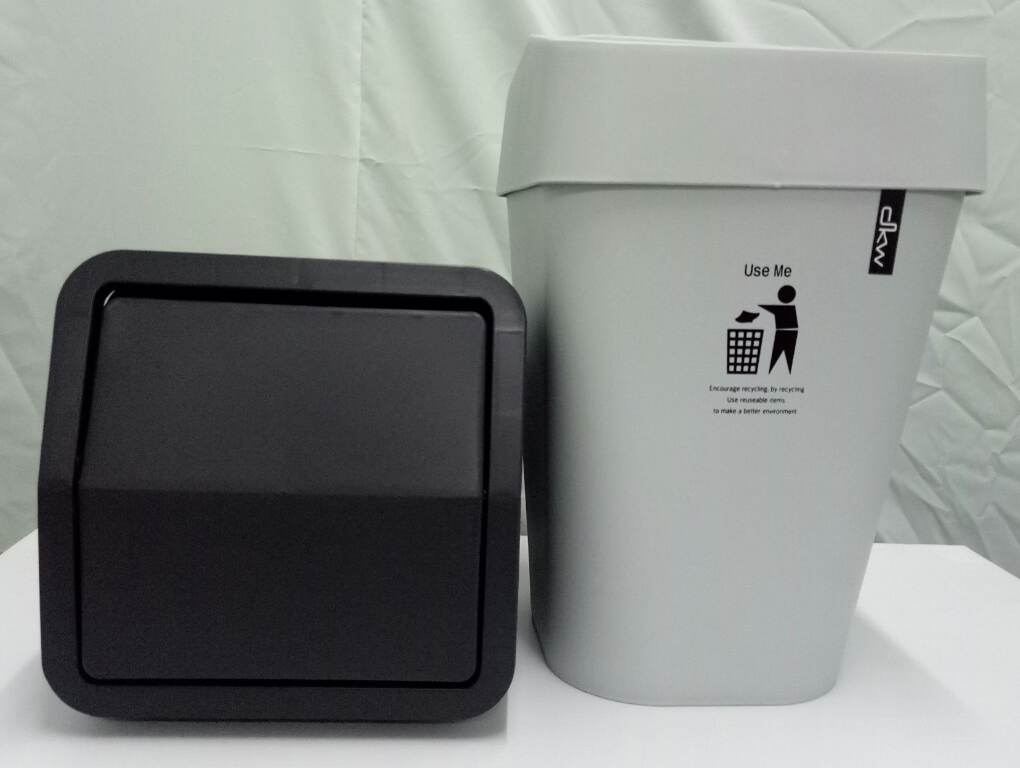 ถังขยะทรงเหลี่ยม มีฝาปิด 11 ลิตร