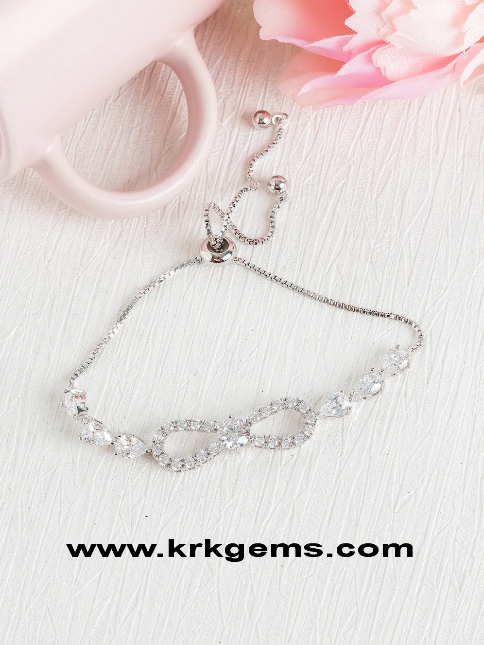 DIAMOND 18K WHITE GOLD BRACELET