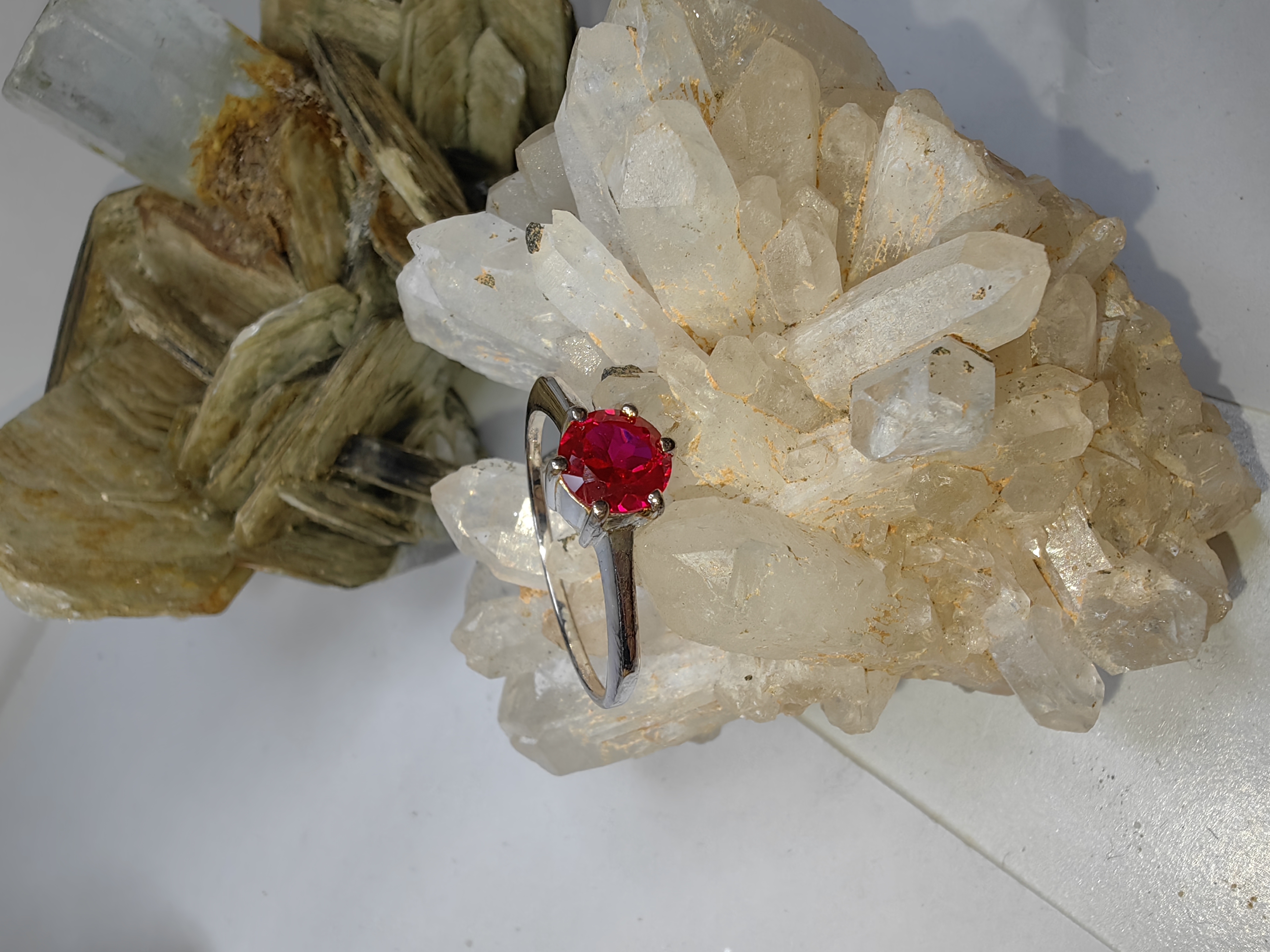 แหวนทับทิม เงินแท้ 92.5% Ruby 925 Stering Silver Ring