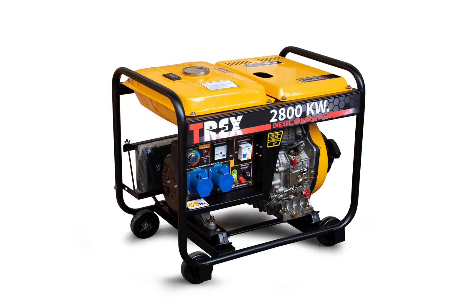 เครื่องปั่นไฟดีเซลทีเร็ก T-REX 2.8kW 4 จังหวะ 5HP รุ่นโป่ง G2.8kW